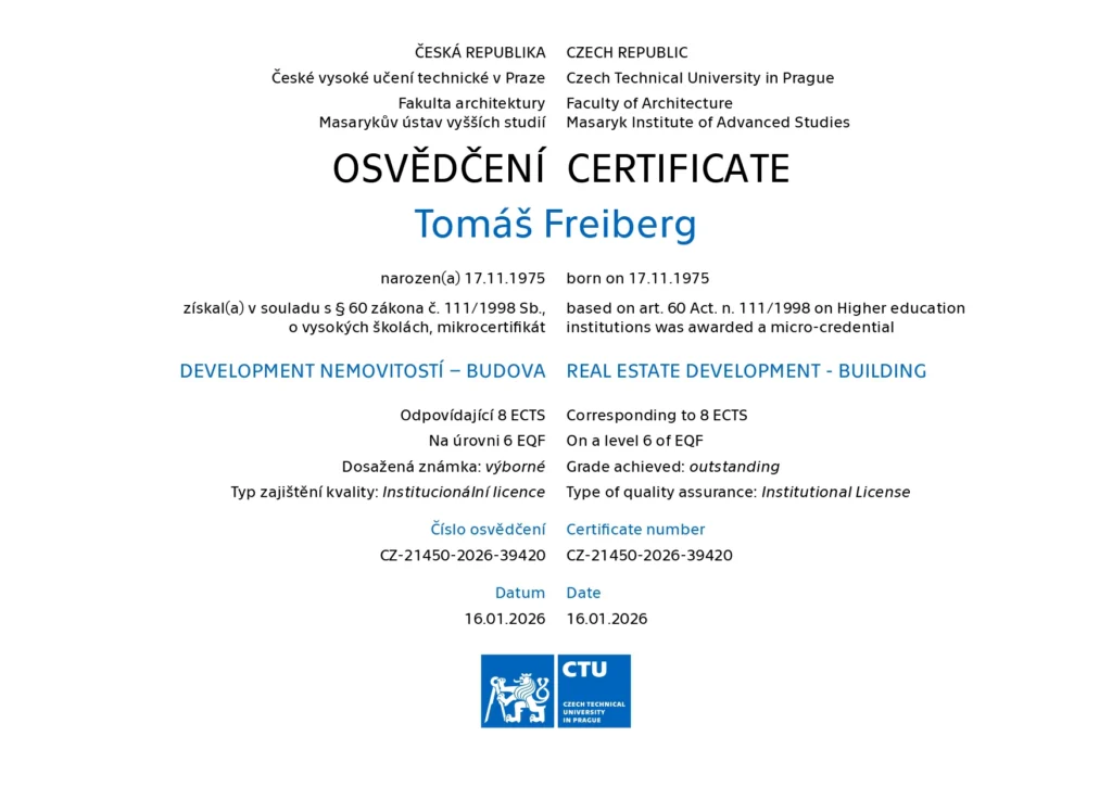 O mně 3 Developer certifikat